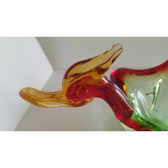 Vintage Murano Art Glass Duck in flight Dish Bowl Figurine 13" long - Picture 5 of 10